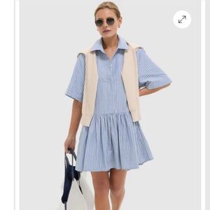 Tuckernuck Blue and White Striped Mini Dress
